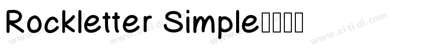 Rockletter Simple字体转换